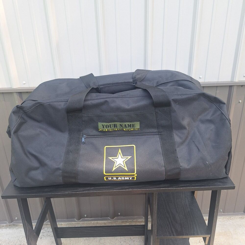 UNITED STATES ARMY | Large Duffel Bag | Embroidered Logo | Black